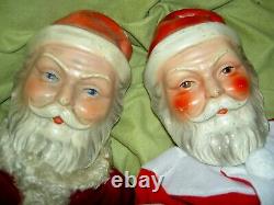 Large antique, jointed composition SANTA CLAUS doll figure, molded beard & boots