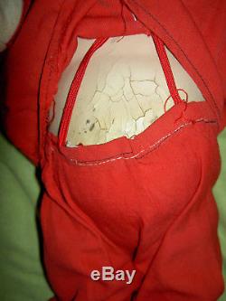 Large antique jointed composition SANTA CLAUS doll figure, molded beard & boots