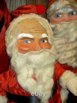 Large antique, jointed composition SANTA CLAUS doll figure, molded beard & boots