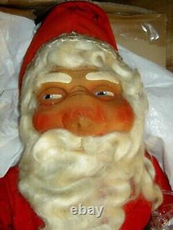 Large antique, jointed composition SANTA CLAUS doll figure, molded beard & boots