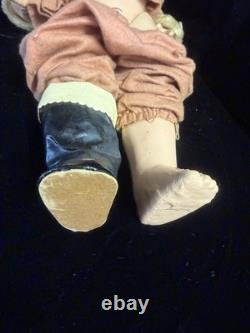 Large antique jointed composition SANTA CLAUS doll figure molded beard boots 19