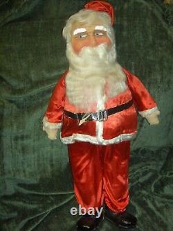 Large antique, jointed composition SANTA CLAUS doll figure, molded beard & boots