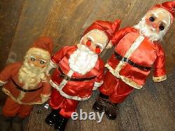 Large antique, jointed composition SANTA CLAUS doll figure, molded beard & boots