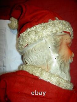 Large antique, jointed composition SANTA CLAUS doll figure, molded beard withboots