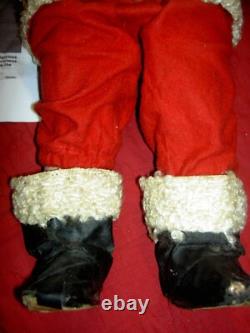 Large antique, jointed composition SANTA CLAUS doll figure, molded beard withboots