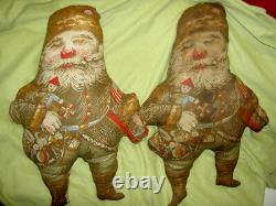 Large antique, jointed composition SANTA CLAUS doll figure, molded beard withboots