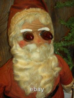 Large antique, jointed composition SANTA CLAUS doll figure, molded beard withboots