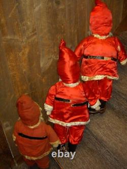 Large antique, jointed composition SANTA CLAUS doll figure, molded beard withboots