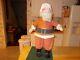 Late 1800s Early 1900s Made In Germany Large Sized Cloth Face Santa Claus Straw