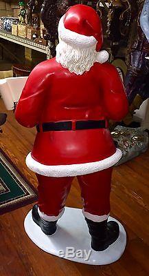 Life Size 58 Merry Christmas Santa Claus Poly-Resin Fiberglass Statue