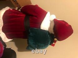 Life-Size African American Santa Claus, with sack of toys and Christmas stocking