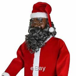Life Size Animated Dancing African American Black Santa Claus 6 Ft UL Listed NEW