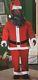 Life Size Animated Dancing African American Black Santa Claus By Gemmy