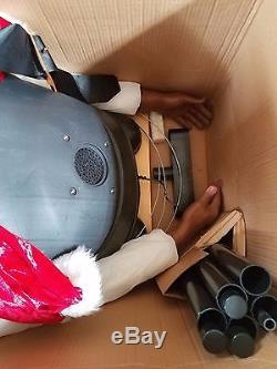 Life Size Animated Dancing African American Black Santa Claus by Gemmy