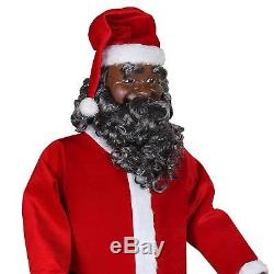 Life Size Animated Dancing African American/Black Santa Claus by Gemmy New