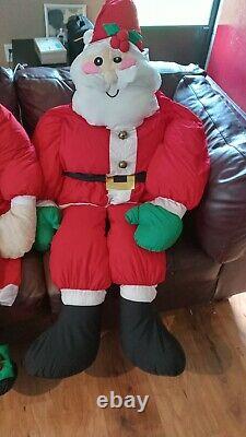 Life-Size Plush Mr. & Mrs. Santa Claus & Snowman Doll Figures By Lillian Vernon