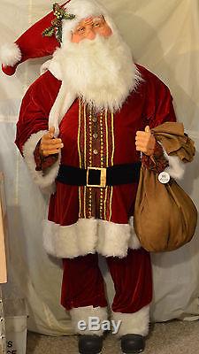 Life Size Red Elegant Santa Claus by Jacqueline Kent Christmas Figure new