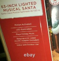 Life-Size Santa Claus LED Lighted & Musical 63