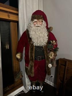 Life Size Vintage Santa Claus 6.5 ft Collectible Holiday Figure Rare Piece