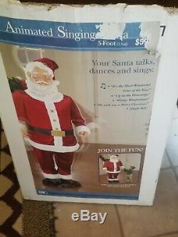 Life size Gemmy 5' SANTA CLAUS Animated Singing Dancing CHRISTMAS SONGS