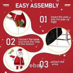 Lighted Christmas Santa Claus Holding Bell 6 FT for Holiday Party Outdoor Decor