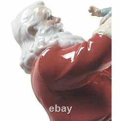Lladró Merry Christmas Santa! Figurine Porcelain Santa with Child Figure 1009254