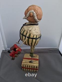 Lori Mitchell 11.5 Santa Claus Toy Maker Folk Art Figurine Christmas Figure Htf