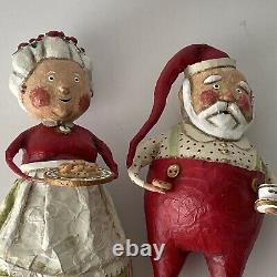 Lori Mitchell Rosy Cozy Mr Mrs Santa Claus Cookies Christmas Figures HTF