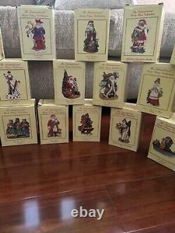 Lot (35X) International Santa Claus Collection Figurines -Orig Boxes