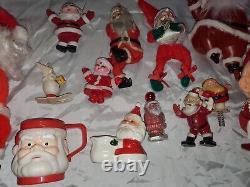 Lot Of Assorted Vintage Santa Clauses