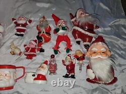 Lot Of Assorted Vintage Santa Clauses