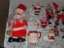 Lot Of Assorted Vintage Santa Clauses