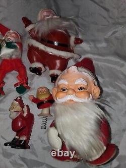 Lot Of Assorted Vintage Santa Clauses