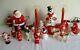 Lot Vtg Santa Claus Royal Electric Snowman Lighted Container Ornament Christmas