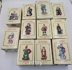 Lot of 11 International Santa Claus International Christmas Figurines
