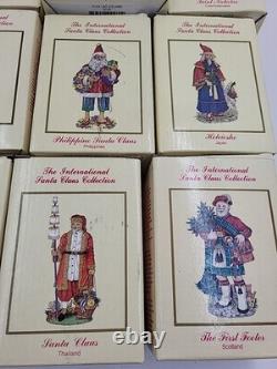 Lot of 11 International Santa Claus International Christmas Figurines