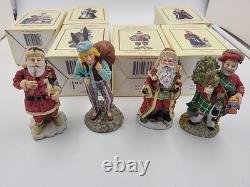 Lot of 11 International Santa Claus International Christmas Figurines