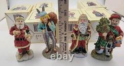 Lot of 11 International Santa Claus International Christmas Figurines