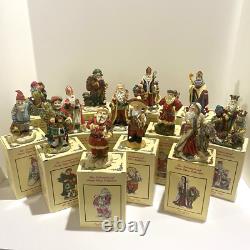 Lot of 13 Santa Figurines From The International Santa Collection Christmas