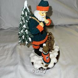 Lot of 4 Miami Dolphins Christmas Limited Colectables Santa Satues 1 Bobblehead