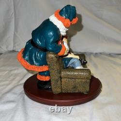 Lot of 4 Miami Dolphins Christmas Limited Colectables Santa Satues 1 Bobblehead