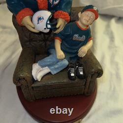 Lot of 4 Miami Dolphins Christmas Limited Colectables Santa Satues 1 Bobblehead