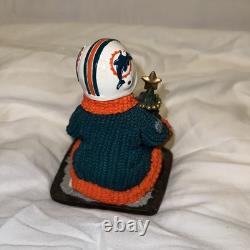 Lot of 4 Miami Dolphins Christmas Limited Colectables Santa Satues 1 Bobblehead