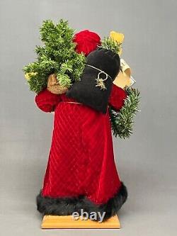 Lynn Haney 1996 Santa with List & Teddy Bears Collectable 18 Signed Figure