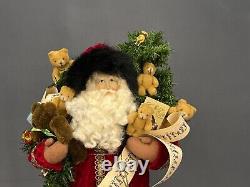 Lynn Haney 1996 Santa with List & Teddy Bears Collectable 18 Signed Figure