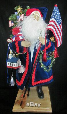 Lynn Haney Santa Claus 2002 YANKEE DOODLE SANTA with Hang Tag in original box