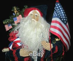 Lynn Haney Santa Claus 2002 YANKEE DOODLE SANTA with Hang Tag in original box