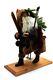 Lynn Haney Santa Claus Figurine Timberland Holiday 18 Skis Rustic Signed With Box