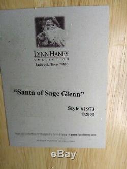Lynn Haney Signed Handcrafted Vintage Santa Claus Sculpture Santa of Sage Glenn