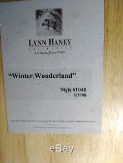 Lynn Haney Signed Handcrafted Vintage Santa Claus Sculpture Winter Wonderland